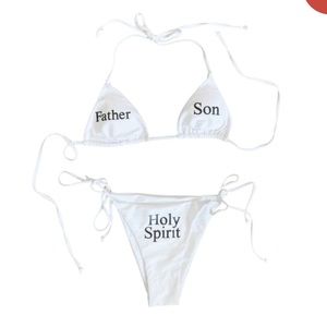 praying holy trinity bikini